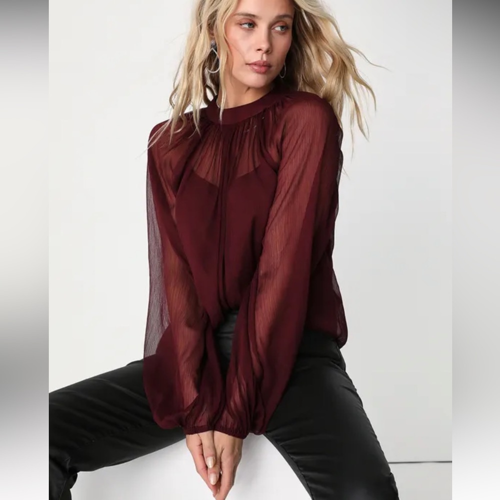 Angellically Airy Balloon Sleeve Top